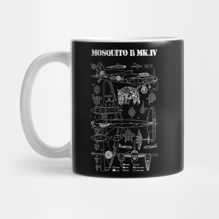 Mosquito B Mk.IV | World War 2 Plane Blueprint Mug